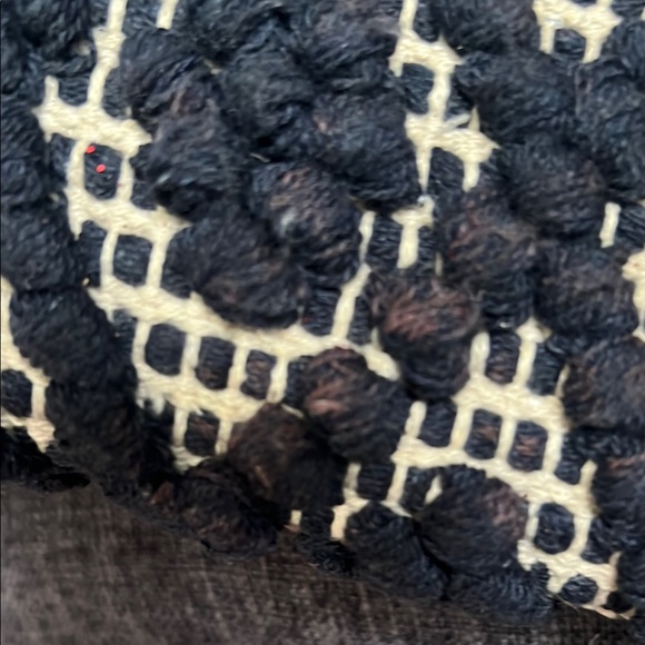 Navy and Cream Textured Vintage Accent Clutch - Picture 3 of 5